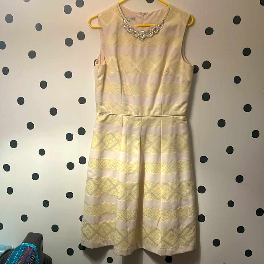 ‼️SALE‼️Gorgeous Maggy London pearl collar party dress EUC
